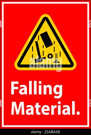 Caution Sign, Falling Material Stock Vector