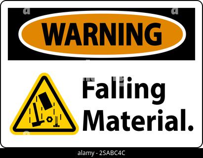 Warning Sign, Falling Material Stock Vector