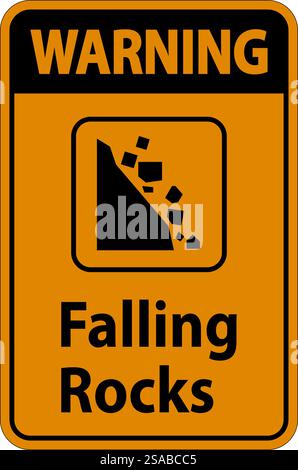 Falling rocks or debris warning road sign vector logo set collection ...