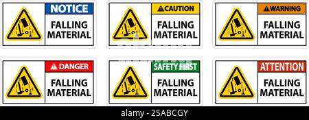 Caution Sign, Falling Material Stock Vector