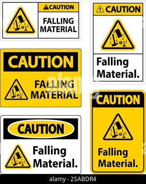 Caution Sign, Falling Material Stock Vector