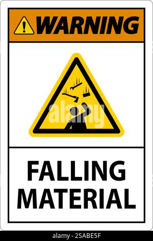 Warning Sign Falling Material Stock Vector