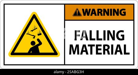 Warning Sign Falling Material Stock Vector
