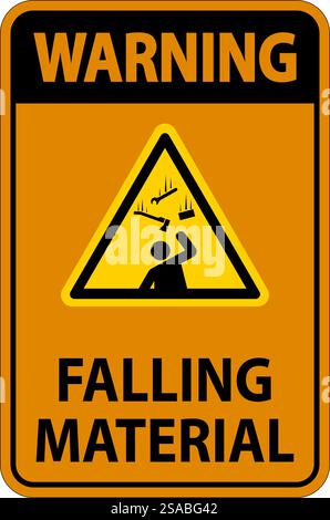 Warning Sign Falling Material Stock Vector