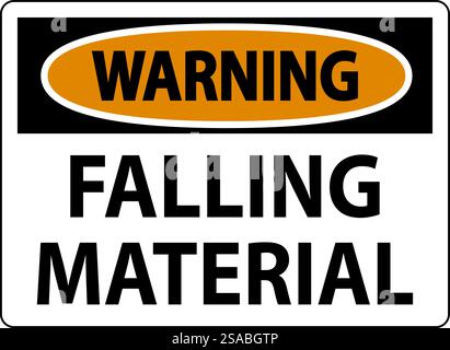 Warning Sign Falling Material Stock Vector