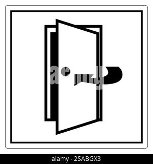 A stylized open door icon representing access and opportunity. This minimalist design features clear lines and a modern aesthetic, suitable for various creative projects. Stock Vector