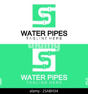 Water Pipes logo icon design template - Vector Stock Vector