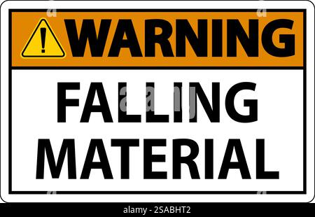 Warning Sign Falling Material Stock Vector