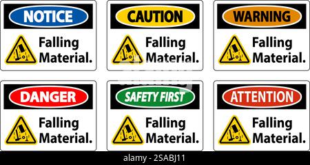 Caution Sign, Falling Material Stock Vector