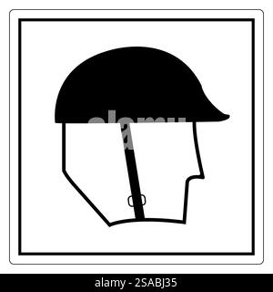 A minimalist icon depicting a helmet in profile view, symbolizing safety and protection. This simple design is suitable for various applications and themes. Stock Vector