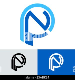 Alphabet letters monogram logo  PN, NP, P and N, elegant and Professional letter icon design Stock Vector
