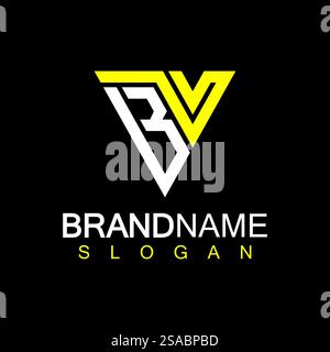 Alphabet Letters VB or BV logo design template Stock Vector