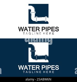 Water Pipes logo icon design template - Vector Stock Vector