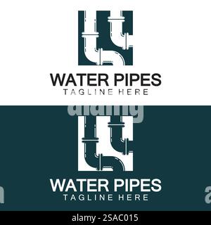 Water Pipes logo icon design template - Vector Stock Vector