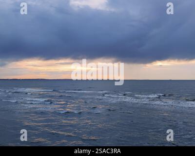 Storm clouds over the Baltic Sea Stock Photo