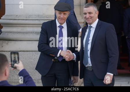 Healy Rae Independent TD Michael Healy-Rae speaks to the media outside Government ...
