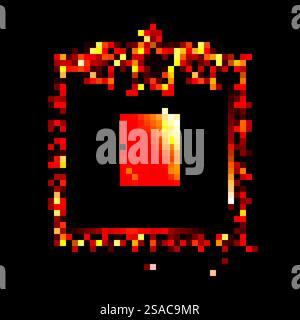 Color blank frame with light bulbs on dark blue brick wall background. Realistic 3d vector illustration of retro cinema or casino billboard with lamps Stock Vector