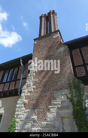Half-timbered architecture, Cecilienhof Palace, Potsdam Stock Photo