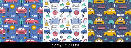Toys Seamless Pattern Design with Boys and Girls Children Toy Equipment in Cartoon Flat Illustration Stock Vector