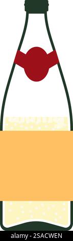 Champagne Bottle Icon. Vector illustration. Stock Vector