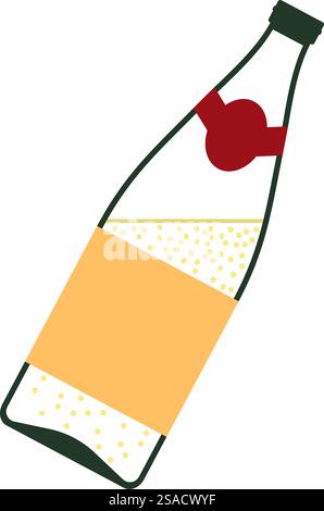 Champagne Bottle Icon. Vector illustration. Stock Vector