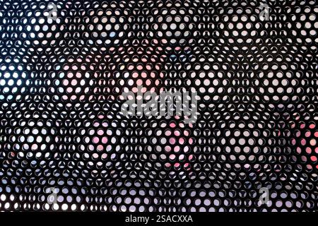 Metallic geometric shape. Abstract image. Lisbon. Portugal. Stock Photo