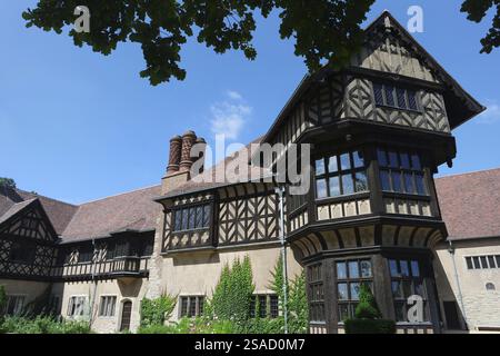 Half-timbered architecture, Cecilienhof Palace, Potsdam Stock Photo