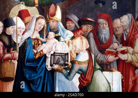 Germanisches Museum. Church of Our Lady with scenes from life of the Virgin. Presentation of Jesus in the temple. Barthel BEHAM (1502-1540);  Nurember Stock Photo