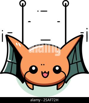 Bat icon illustration on white background Stock Vector Image & Art - Alamy