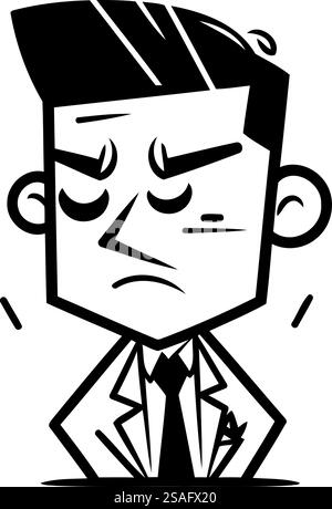 Angry boss on black background Stock Vector Image & Art - Alamy