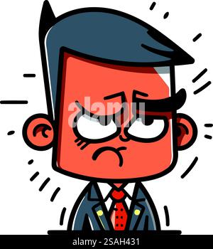 Boss line icon, vector. Boss outline sign, concept symbol, flat ...