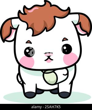 cute and little dog character vector illustration design Stock Vector