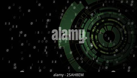 Image of scope scanning over binary coding Stock Photo
