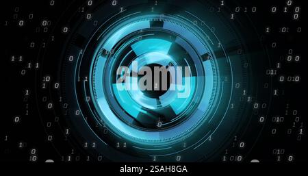 Image of scope scanning over binary coding Stock Photo