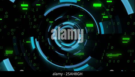 Image of scope scanning over binary coding Stock Photo