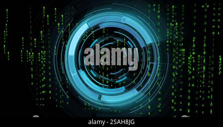 Image of scope scanning over binary coding Stock Photo