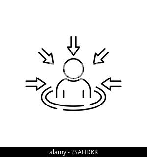 customer centricity icon isolated on white background Stock Vector