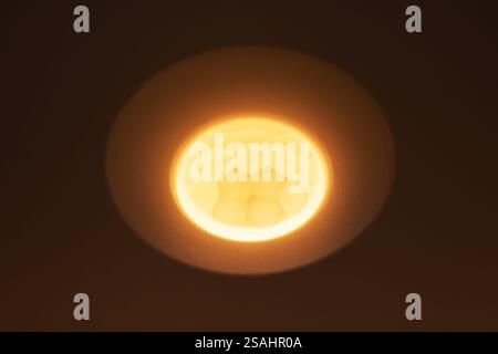 Small solar night led light with motion sensor Stock Photo