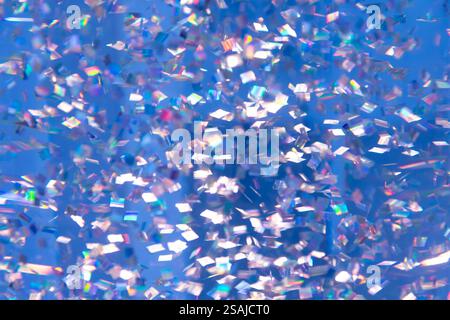 Abstract background with iridescent highlights and shimmering effect, blur Stock Photo
