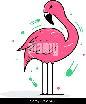 Pink flamingo vector illustration Stock Vector Image & Art - Alamy