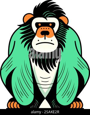 Vector monkey icon isolated on background. Animal symbol Stock Vector ...