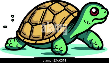 turtle isolated on white background vector illustration Stock Vector ...