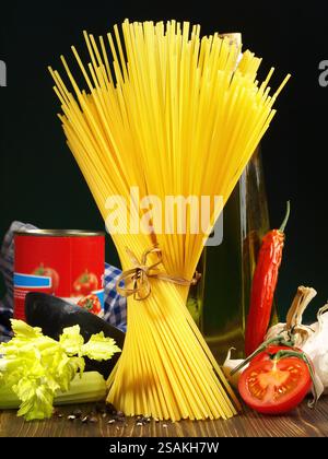 Spaghetti Noodles - Fast Food Stock Photo