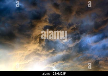 Dramatic Cloudscape Area with Ray of Light Stock Photo