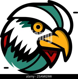 Line art vector logo of eagle that is flying Stock Vector Image & Art ...