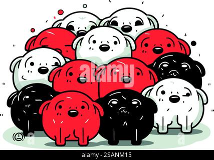 illustration of cartoon dogs group Stock Vector Image & Art - Alamy