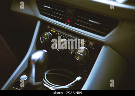 Control panel in the car Stock Photo