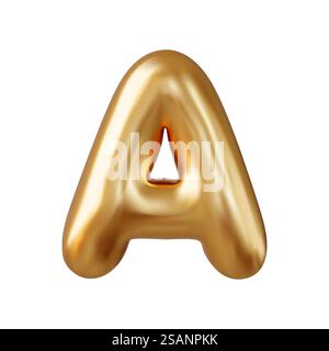 3D Gold uppercase letter M on a white background Stock Vector Image ...