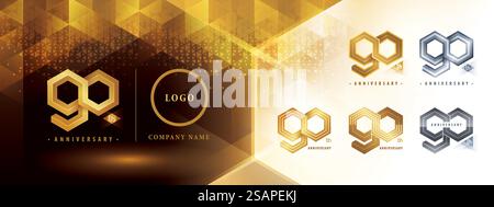 90 years anniversary celebration design template. 90th vector and ...