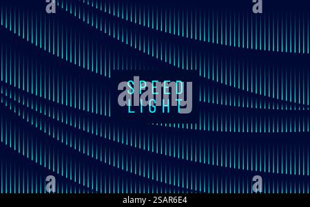 Abstract vertical blue and green speed light lines on dark blue background. Futuristic and technology template design concept. Design for cover template, poster, web banner web, Print ad. Vector EPS10 Stock Vector